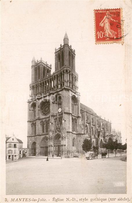 Mantes-la-Jolie Eglise Notre Dame style gothique XIIe siècle