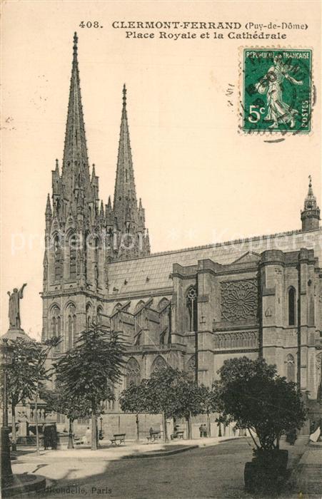 Clermont Ferrand Puy de Dome Place Royale et la Cathedrale