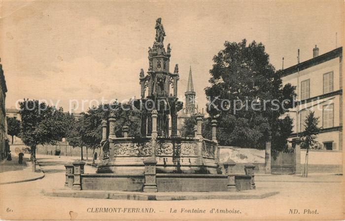 Clermont Ferrand Puy de Dome Fontaine d`Amboise