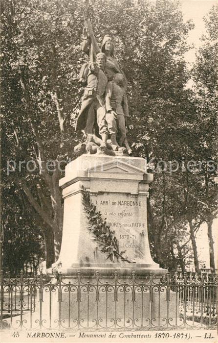 Narbonne Aude Monument des Combattants