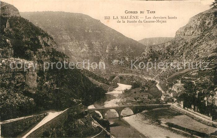 Gorges du Tarn La Malene Fliegeraufnahme
