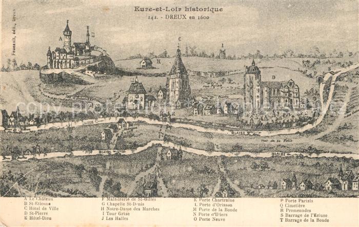Dreux en 1600