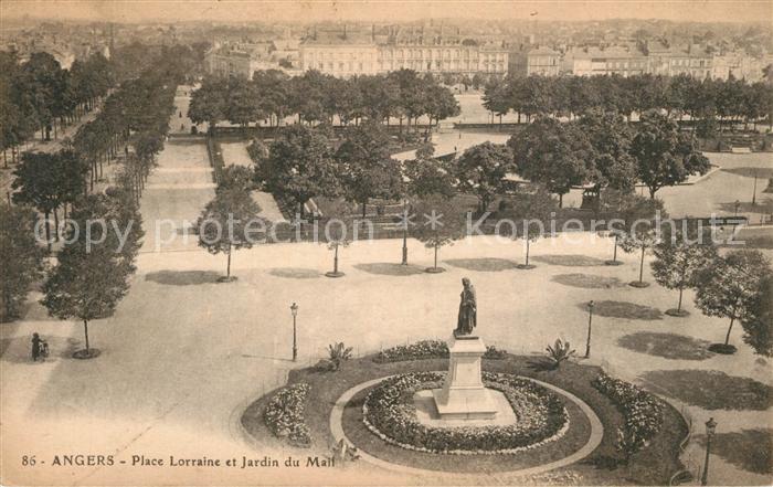 Angers Place Lorraine et Jardin du Mail