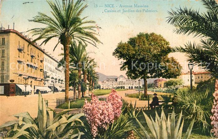 Nice Alpes Maritimes Avenue Massena Casino Jardins de Palmie