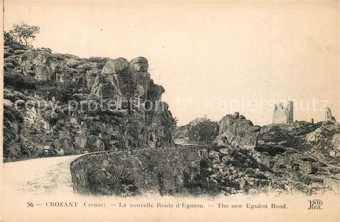 Crozant Nouvelle Route d`Eguzon