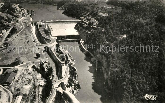 Genissiat l Ain Fliegeraufnahme Barrage