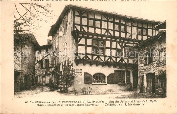 Perouges Rue des Princes et Place de la Halle