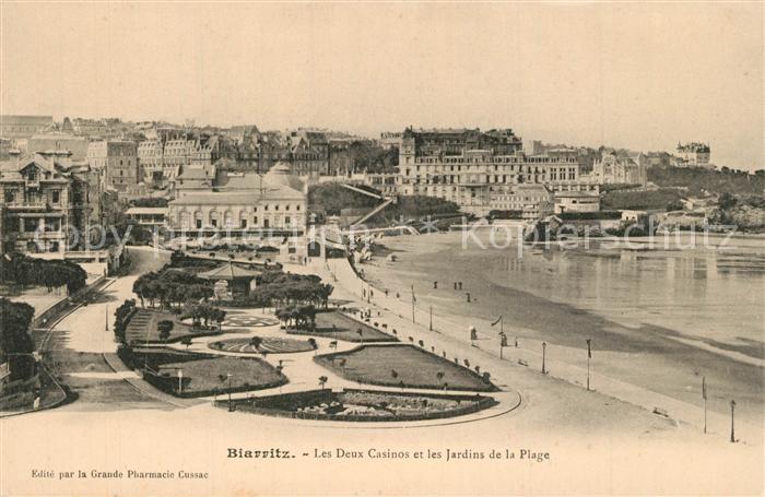 Biarritz Pyrenees Atlantiques Les Deux Casinos et Jardins de la Plage