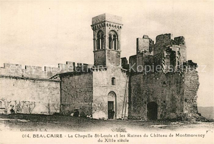 Beaucaire Gard Chapelle et les Ruines du Chateau de Montmorency