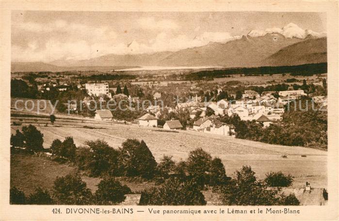 Divonne-les-Bains avec le L?man et le Mont-Blanc