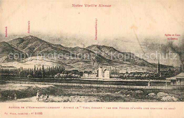 Hartmannswillerkopf Apres une Gravur
