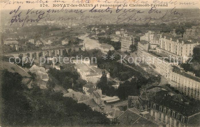 Royat les Bains et panorama de Clermont Ferrand
