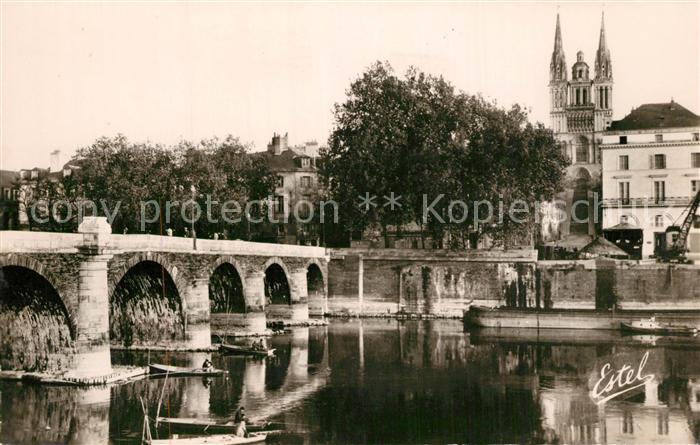 Angers Pont de Verdun et Cathedrale