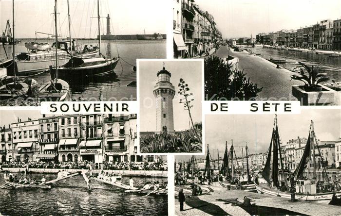 Sete Cette Hafen Promenade Leuchtturm