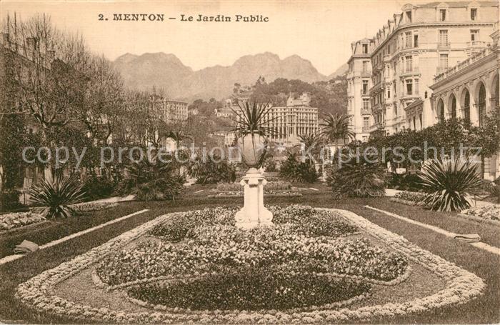 Menton Alpes Maritimes Jardin Public