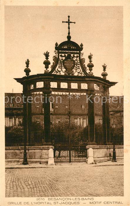 Besancon les Bains Grille de L_Hopital St-Jacques