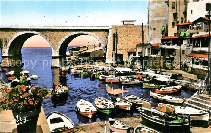 Marseille Bouches-du-Rhone Promenade de la Corniche Pont du Vallon des Auffes