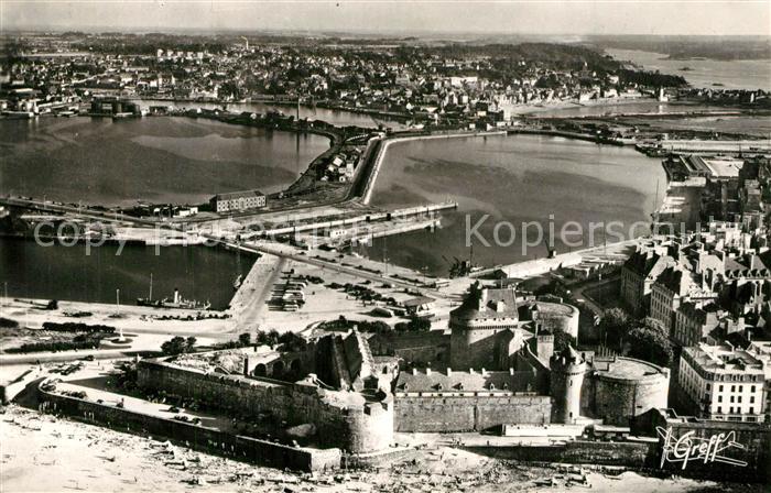 Saint-Malo 35 Vue aerienne Le Chateau les Bassins Saint Servan et la Vallee de l
