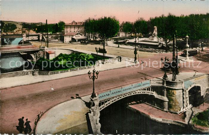 Narbonne Aude Les Trois Ponts et Monument Farrout