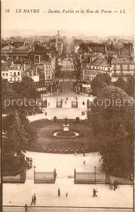 Le Havre Jardin Public et la Rue de Paris