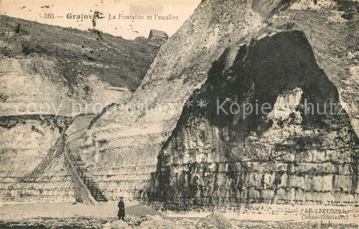 Grainville La Fontaine et l'escalier