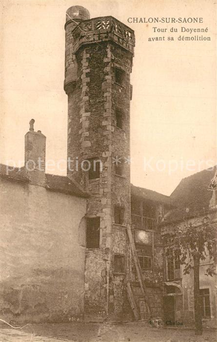 Chalon-sur-Saone Tour du Doyenne avant sa demolition