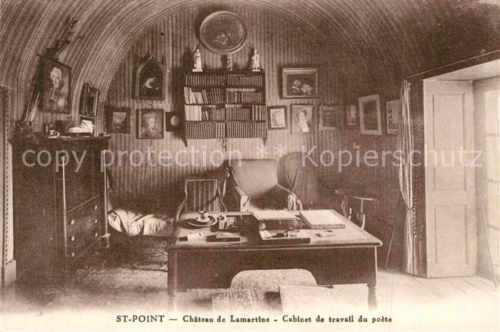 Saint-Point Chateau de Lamartine Cabinet de travail du poete