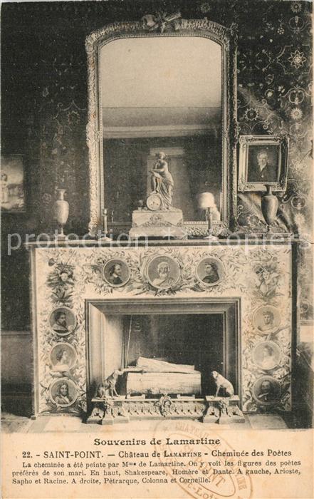 Saint-Point Chateau de Lamartine Cheminee des Poetes