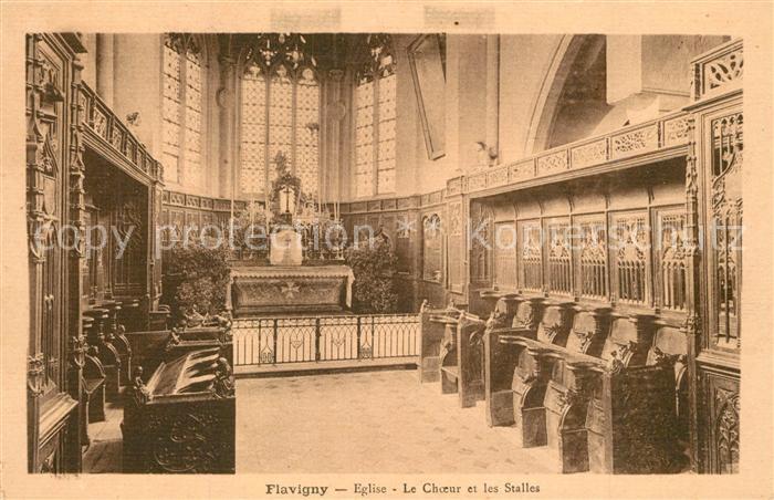 Flavigny Cher Eglise Le Choeur et les Stalles