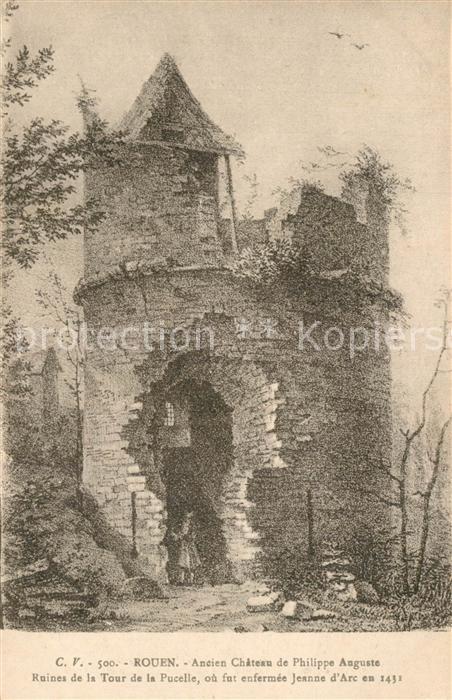Rouen Ruines de la Tour de la Pucelle ou fut enfermee Jeanne d’Arc en 1431
