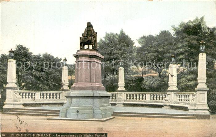 Clermont Ferrand Puy de Dome Le Monument de Blaise Pascal
