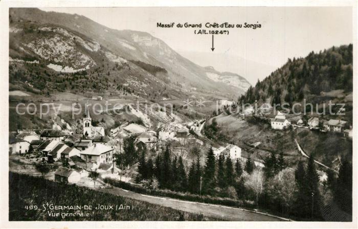 Saint-Germain-de-Joux Vue generale Massif du Grand Cret d’Eau