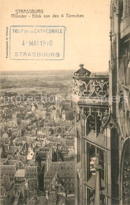 Strassburg Elsass Muenster Blick von den 4 Tuermchen