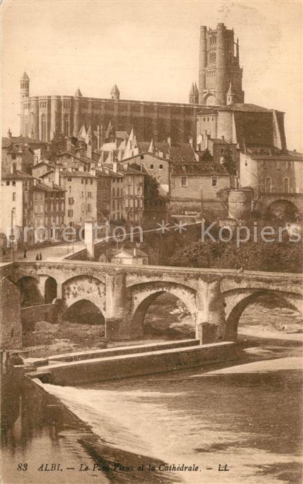 Albi Tarn Le Pont Vieux et la Cathedrale