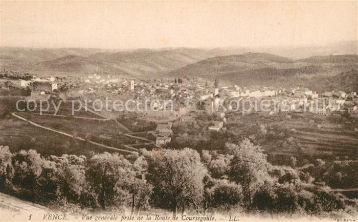 Vence-la-Jolie Vue generale prise de la Route de Coursegoule