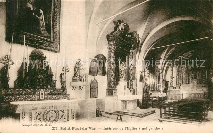 Saint-Paul-du-Var Interieur de l’Eglise et nef gauche