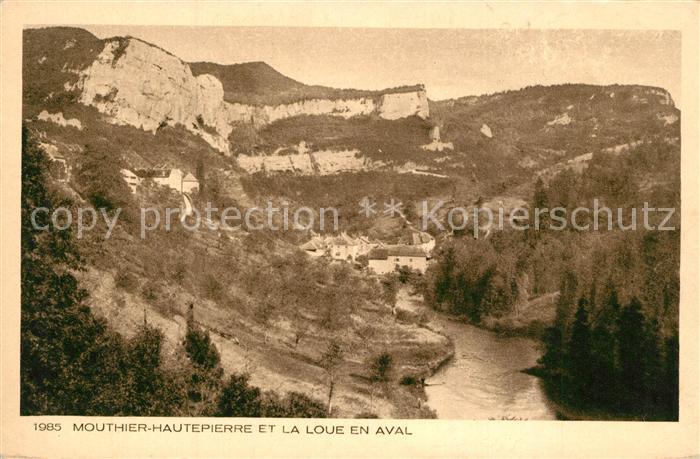 Mouthier-Haute-Pierre et la Loue en Aval