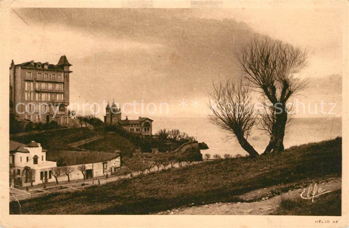 Biarritz Pyrenees Atlantiques Etude de couchant sur la Cote