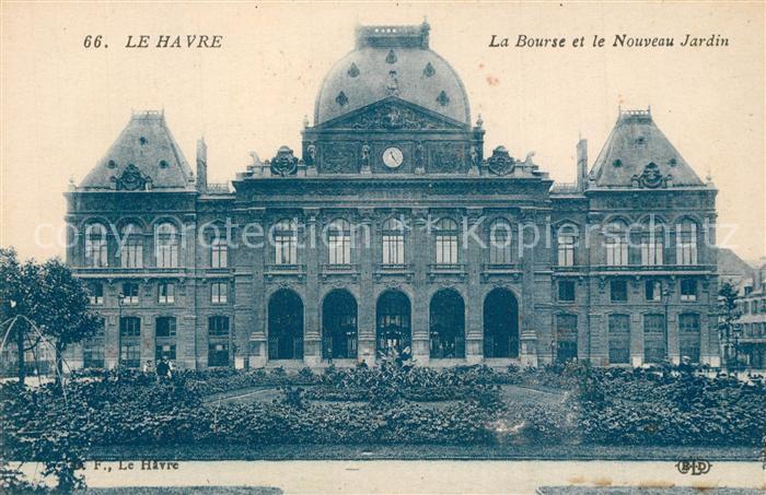 Le Havre La Bourse et le Nouveau Jardin