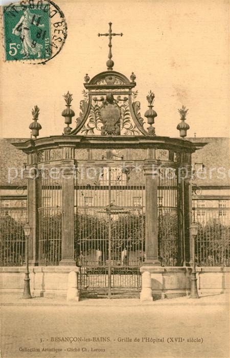 Besancon les Bains Grille de l Hopital