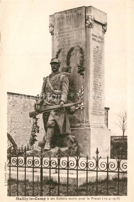 Mailly-le-Camp a ses Enfants morts pour la France