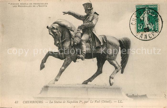 Cherbourg La Statue de Napoleon I par Le Veel