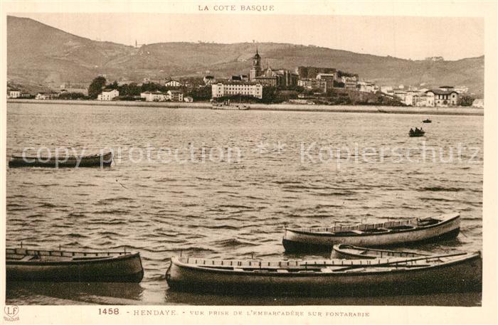 Hendaye Pyrenees Atlantiques Vue prise de l’embarcadere sur fontarabie