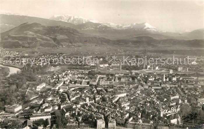 Grenoble Vue Generale au fond le Taillefer et l'Obiou Alpes Francaises