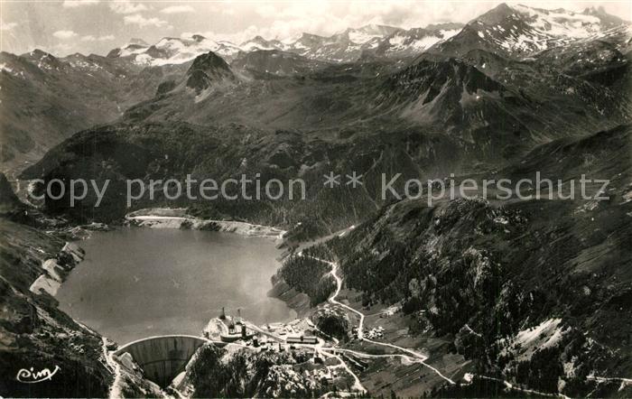 Tignes Le Lac et Vallee de Val d Isère Alpes vue aérienne