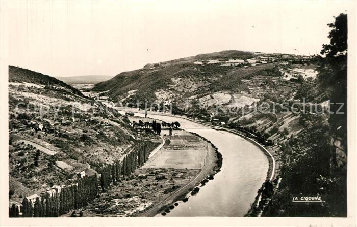 Besancon les Bains Panorama du Doubs vue depuis les grottes de Saint Léonard