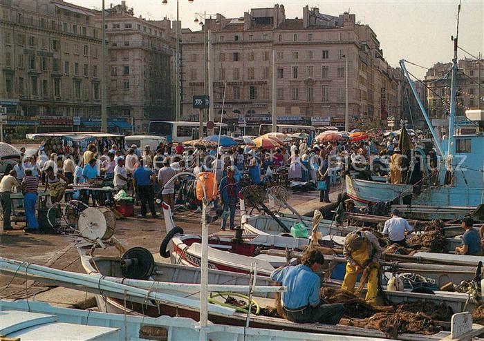 Marseille Bouches-du-Rhone Vieux port Marché aux poissons