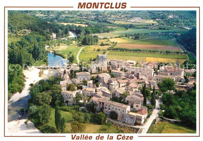 Montclus Gard Vallee de la Cèze vue aérienne