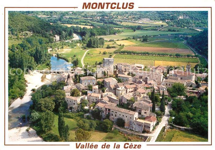 Montclus Gard Vallee de la Cèze vue aérienne