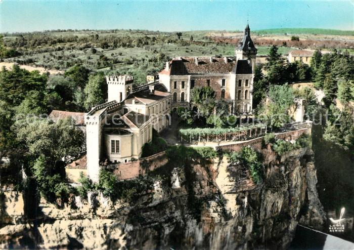 Rocamadour Chateau et Remparts vue aérienne